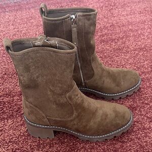 MIA Brown Heeled Suede Boots